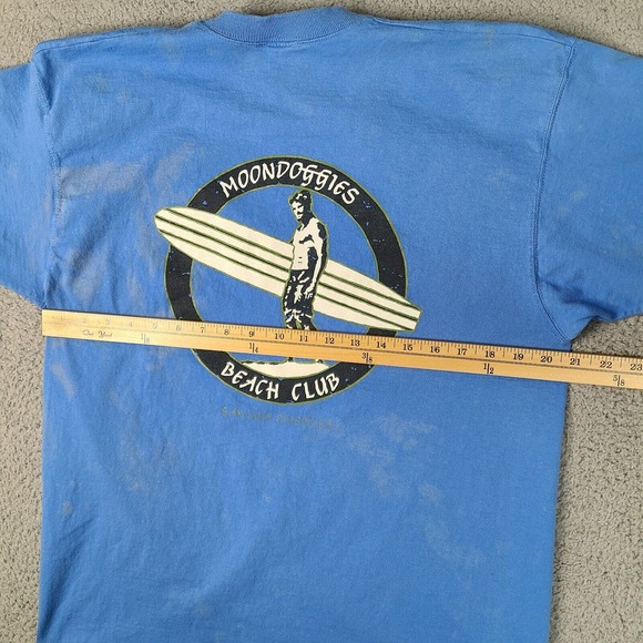 Moondoggies Beach Club T-Shirt Mens Large Blue Surf San Luis Obispo California - Picture 15 of 16